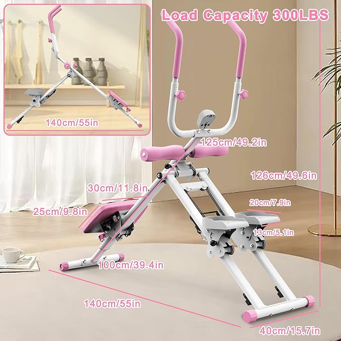 KINMAC 2 in 1 Stair Stepper & Ab Workout Machine - Multi-Function Trainer-Upgrade High-Efficiency Stairmaster & Ab Trainer Machine Full-Body Exercise Equipment for Home Gym Exercise