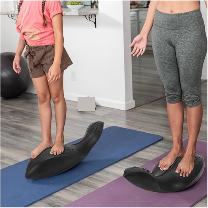 Pilates Spine, Shoulder, and Back Corrector Dolphin Shaped OOV, Ergonomically Designed Exercise Equipment and Fitness Tools(Black)