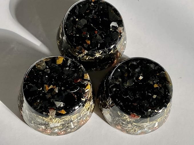 Onyx Orgone Generator Energy Accumulator 528Hz/7.83Hz/Advance Harmonics Many Beautiful Ingredients and Colors!! (Onyx)