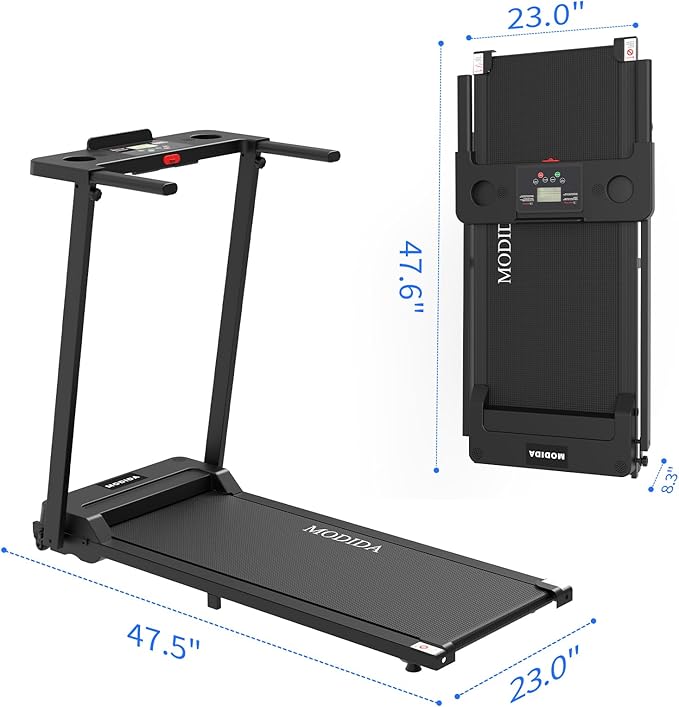 3 in 1 Walking Pad Treadmill with Handle | 1.5HP Under Desk Treadmill for Home Office | Foldable Compact Walking Jogging Running Machine | 220LBS Capacity, ≤45dB Quiet Treadmill