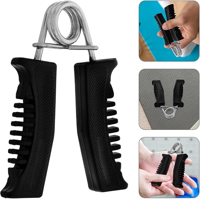 ABOOFAN Forearm and Finger Hand Strengthener with Spring Handle, Solid A-type Handgrip for Adults, Black Wrist and Grip Strength Training Device for Rehabilitation and Forearm Workout