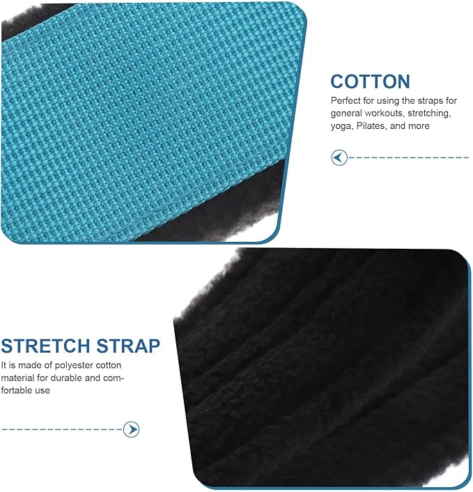 2pcs Pilates Yoga Straps Set, Polyester Stretch Bands for Ankle and Wrist Support, Body Shaping Fitness Belts for Indoor Exercise and Home Workout
