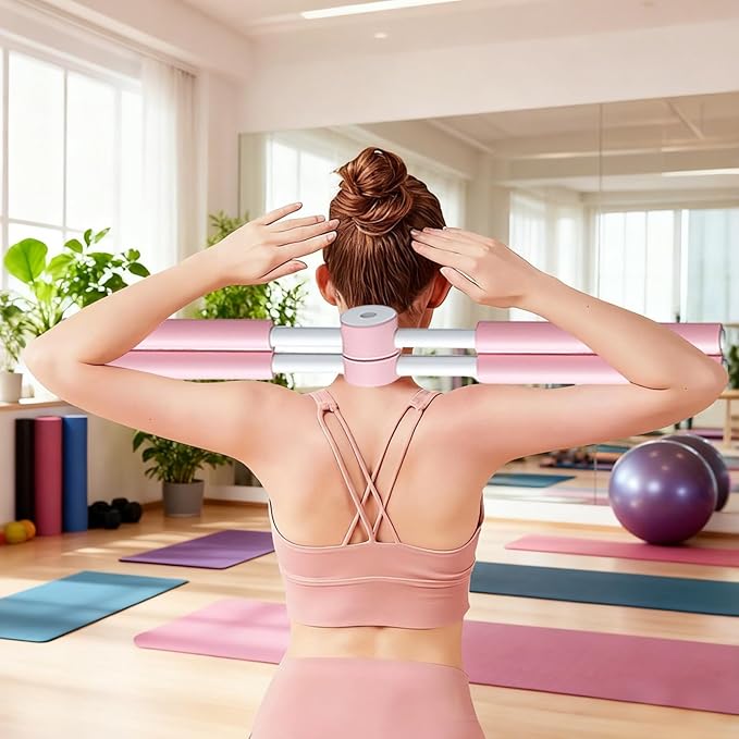 Yoga Postures Stick for Women – Humpback Correction Tool, Aligning Aid, Adjustable Spine & Neck Support, Daily Sitting Exercise | Portable Back Straightener Office, Home, Travel, Practice