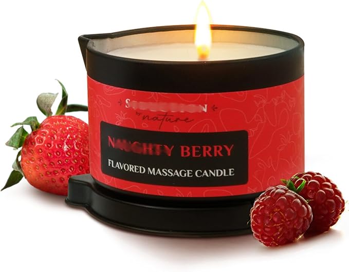 SbN Massage Oil Candle for Relaxation & Home SPA - Vegan Oils for Full Body Massage Therapy - Sustainable Formula