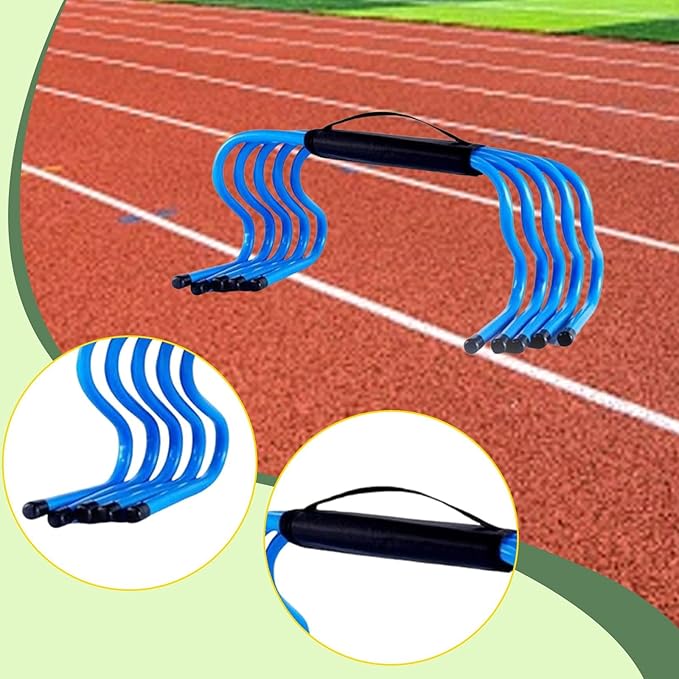Yiju 5 Pieces Agility Hurdles Speed Hurdles 6 inch Obstacles Football Training Equipment for Outdoor Sports Basketball Football