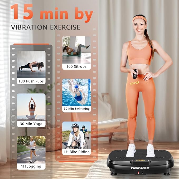 Vibration Plate Exercise Machine for Lymphatic Drainage and Weight Loss - Full Body Workout Equipment for Home Gym