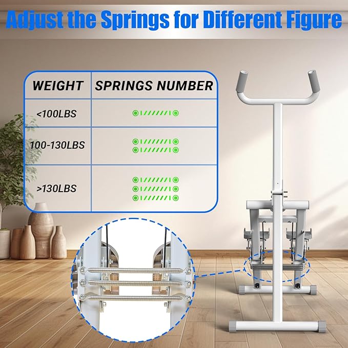 Steppers for Exercise at Home Stair Stepper with Handlebar and Resistance Foldable Stepper Climber Exercise Machine Cardio Exercis