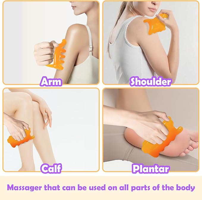Upgrade Fascia Massage Blaster Tool for Myofascial Release, Cellulite, Muscle Knots, Trigger Points (Resin) Large Cellulite Massager Tool for Body Tension Relief Promote Lymphatic Circulation