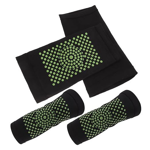 Thermal Knee Sleeves 4PCS Set Self-Heating Protective Knee Wraps for Cold Weather Breathable Joint Support for Seniors and Cyclists