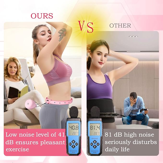 2025 New Silent Smart Weighted Fitness Circle, Weighted Circle for Adults Weight Loss,18 Detachable Links Waist 30"- 50", Exercise Circle for Women & Men
