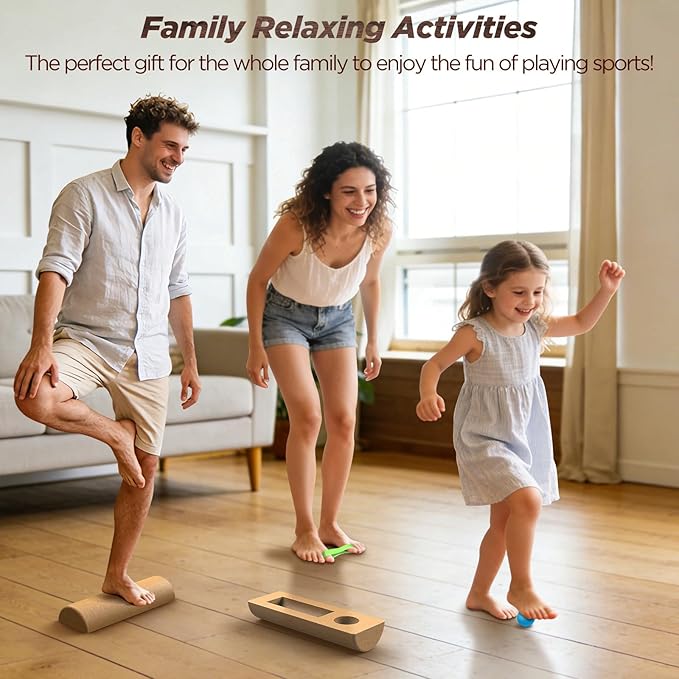 Cork Balance Board | Ankle Stability Trainer, Textured Natural Cork Foot Strengthener with Resistance Band for Foot Pain Relief, Improve Ankle Strength | Balance Trainer
