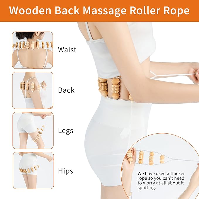 AiRelax 7 Pack Wood Therapy Massage Tools for Body Shaping Set, Cellulite Massager,Maderoterapia Kit Colombiana, Lymphatic Drainage Massager Tools for Neck Back Waist Pain Relief