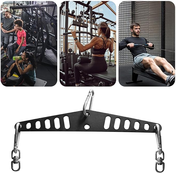 Cable Machine Attachment - Heavy Duty Pulley System Plate, Hole Connector Fitness Equipment, Strength Training Cable Link | Door Wall Gym Workout for Door Wall Gym Workout