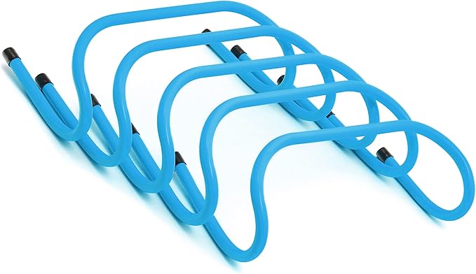 Trademark Innovations 6" Speed Training Hurdles (Set of 5, Blue)