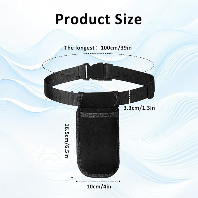 Thinp Massage Oil Holder Belt, Massage Bottle Bag Massages Therapist Bag with Adjustable Belt Professional Single Bottle Lotion Waist Holder Organizer for Beauty Salons, Physiotherapists, Spas