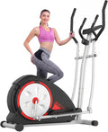 ANCHEER Elliptical Exercise Machine, Elliptical Trainer for Home Gym, Exercise Equipment 500Lbs Max Weight,Ultra-Silent Elliptical Machine, with Pulse Rate Grips&Smooth Resistance Levels