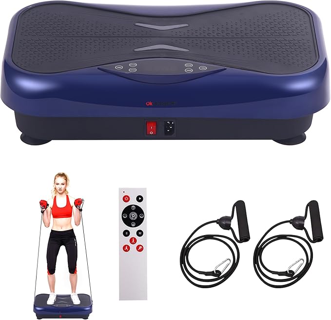 Vibration Plate Exercise Machine Vibration Platform for Weight Loss, Vibration Plate for Lymphatic Drainage Whole Body Power Shaker Home Workout Equipment