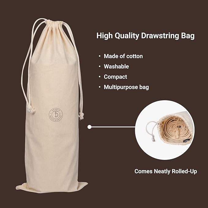 Tharie Hand-Woven Organic Cotton Yoga Mat, Washable & Good Grip, Standalone or as Topper, 70 x 196 cm, Made in India