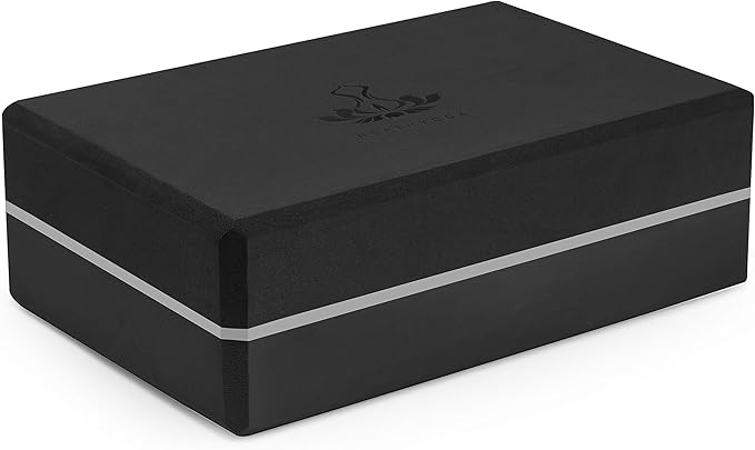 Heathyoga Yoga Blocks 2 Pack with Strap, High Density EVA Foam Yoga Block and Yoga Strap Set to Support and Improve Poses and Flexibility