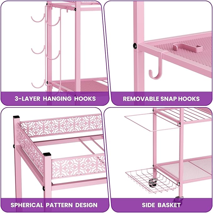 Yoga Mat Storage Rack, Home Gym Storage Rack, VOPEAK Workout Storage for Yoga Mat, Foam Roller, Gym Organizer Gym Equipment Storage for Home Exercise and Fitness Gear