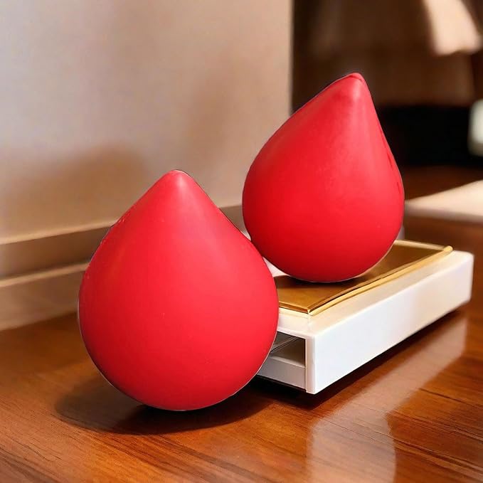Squeeze Ball for Donating Blood, Hand Strength, Relief Anxiety Stress Ball, Exercise Squeeze Ball for Hands (2PCS-Red Drop)