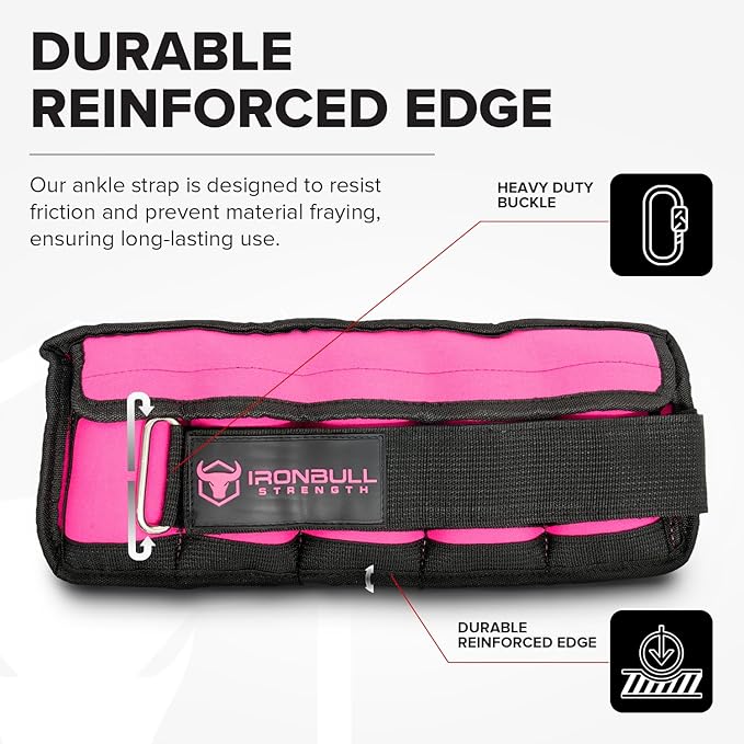 Adjustable Ankle Weights (10lbs/Pair) - Weighted Ankle Weight for Walking, Gym and Exercise - 2, 4, 6, 8, 10 LB Leg Weight Set with Straps for Women and Men - 1-5 lbs Each Ankle Adjustable for Weight Lifting