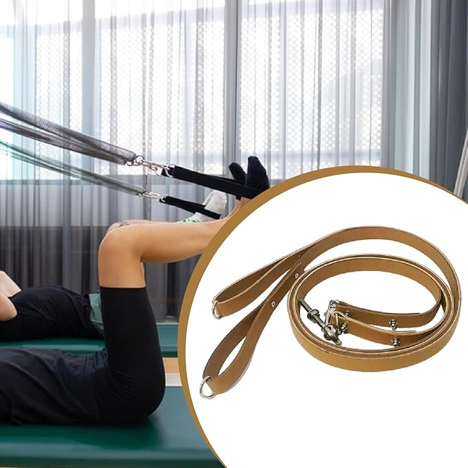 2 Pieces Pilates Reformer Pull Ropes Yoga Belts Comfortable Yoga Straps Accessories for Exercise Gym Pilates Core Bed