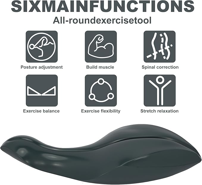 lukar Spine Corrector Pilates,Dolphin-Shaped OoV Pilates Equipment for Home Studio Use,Fitness Training Tool for Spine Exercises, Balance, Core Strengthening