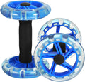 Twin-wheel Fitness Ab Roller Core Exercise Wheel Blue for Abdominal Strengthening and Weight Loss Training at Home