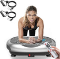 Vibration Plate Exercise Machine - Whole Body Workout Vibration Platform Lymphatic Drainage Machine for Weight Loss Home Fitness with Resistance Bands Remote