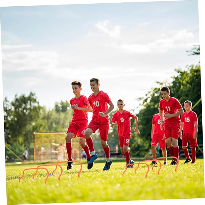 5Pcs Football Agility Training Hurdles Rack for Outdoor Strength Training High Essential Soccer Practice Equipment to Enhance Speed and Footwork Skills