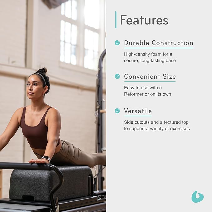 Balanced Body Sitting Box Lite, Pilates Reformer and Floor Exercise Equipment, Pilates Workout Equipment for Home Gym or Studio