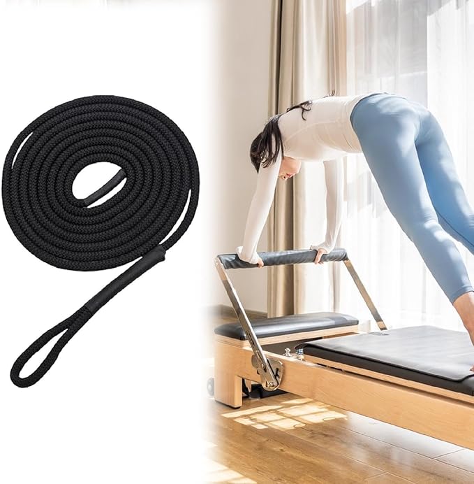 Pilates Reformer Pull Rope Part Band Fitting 102.36inch Length Hardware for Pilates Core Bed Yoga Fitness Exercise Equipment