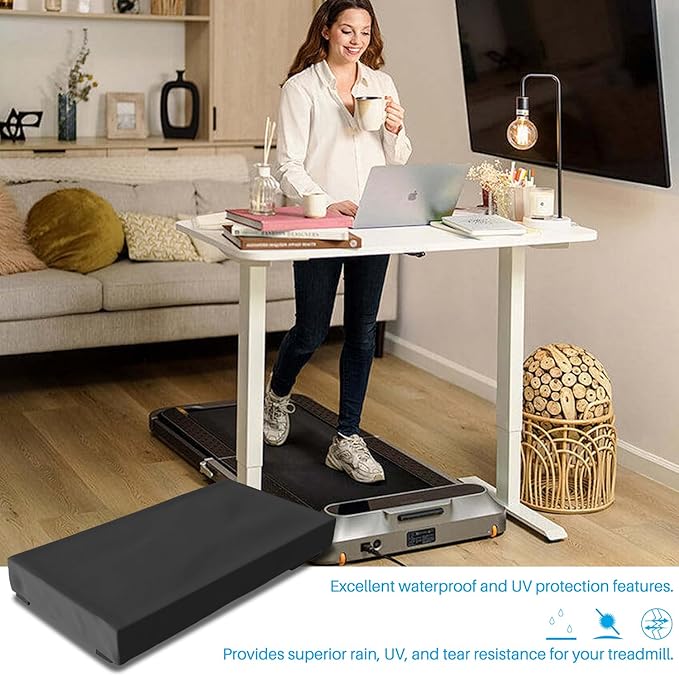 Walking Pad Cover Waterproof Outdoor, Under Desk Treadmill Cover indoor- Folding Treadmill and Office Under Desk Smart Walking Running Machine (55"L x 28"W x 6"H)