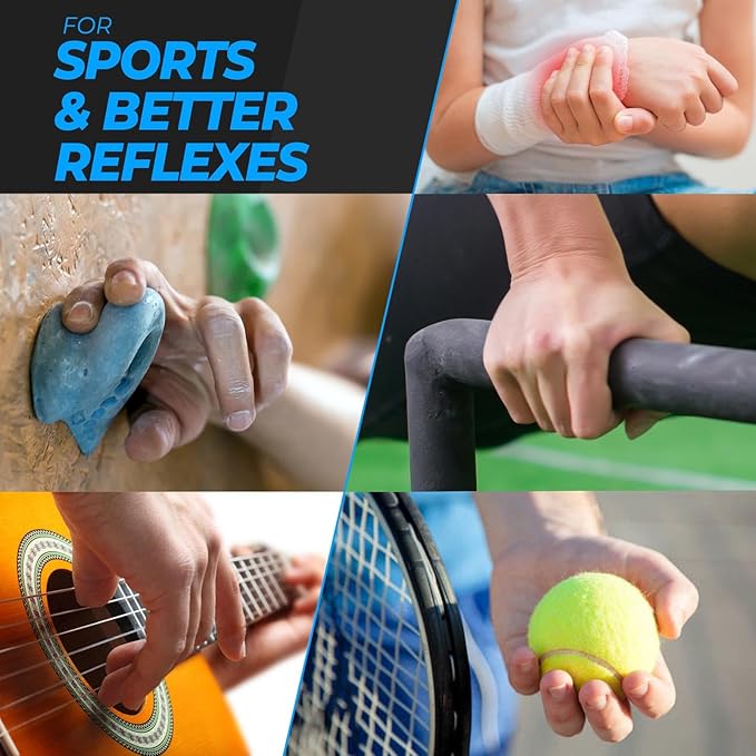 roygra Grip Strength Trainer (5 Pack), Forearm Strengthener, Hand Strengthening Devices, Hand Exercisers for Strength, Finger Strengthener, Wrist Exerciser, Baseball Climbing Calisthenics Basketball