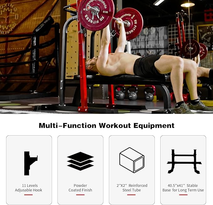 ZENOVA Pull Up Bar Station Power Tower, Adjustable Height Dip Bar for Home Gym Multi-Function Strength Training Workout Equipment