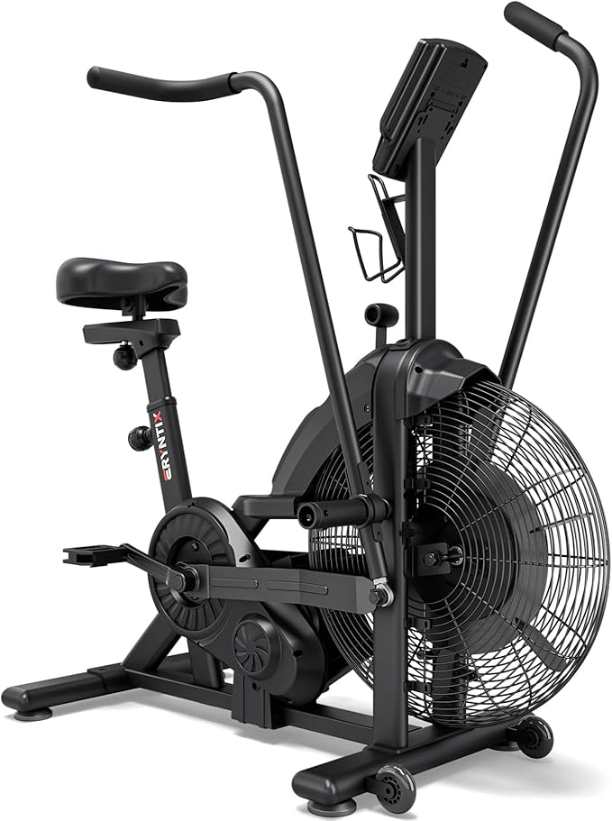 Exercise Bike | Magnetic & Air Resistance Exercise Bike | Adjustable Dual-Action Handlebars | APP-Connected Home Cardio Equipment