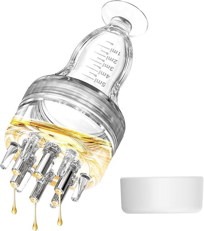 Minoxidil Applicator,Mess-Free Hair Oil Applicator with Rollerball Comb, Precise Way to Apply Hair Oils on Scalp,with Visible Scalp Applicator Bottle Dedicated to Minoxidil,Mini Scalp Oil Applicator