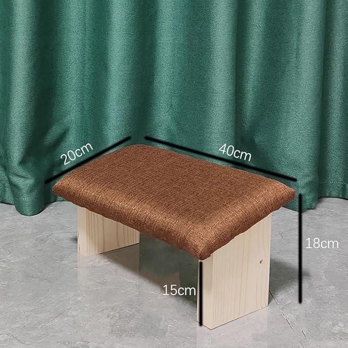 Meditation Stool, Solid Wood Folding Meditation Stool, Easy to Carry Out, Yoga Meditation Stool, Kneeling Tea Stool, Inclined Stool,Gray