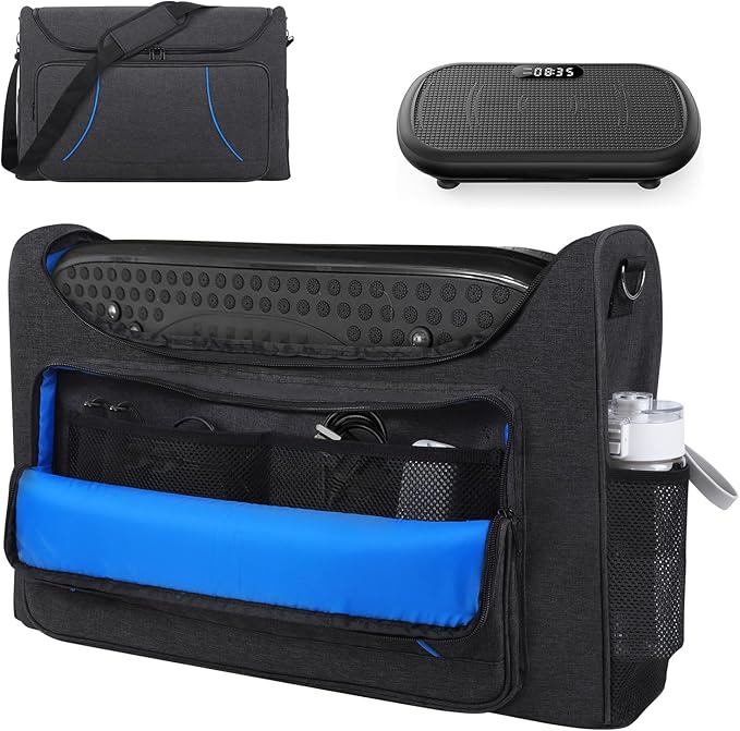 Carry Case Compatible with AXV/SoftGym Vibration Plate Fitness Platform Portable Vibration Plate Exercise Machine Storage Bag Cover,Large Capacity Carry Bag with Pockets,Case Only