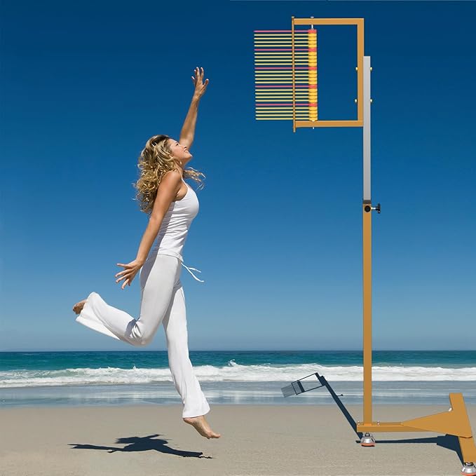 5.9-11.8 FT Jump Measurement Tester, Floor Mounted Vertical Jump Measuring Device, Vertical Jumping Measurement Tool for Volleyball Slam Dunk Jump Training Aid