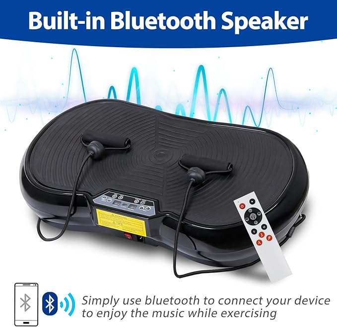 Full Body Vibration Platform Massage Machine Workout Trainer with Bluetooth Music Connection