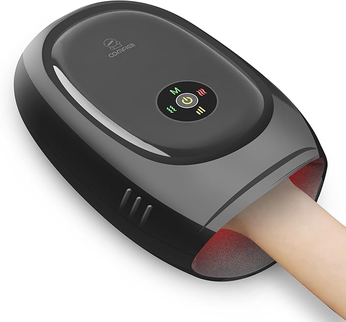 COMFIER Smart Hand Massager Machine,APP Control,Hand Massage with Heat and Compression,Massager for Arthristis,Carpal Tunnel,Hand Wrist Finger Massager,3 Heat Levels&3 Intensities,Gifts for Women,Men