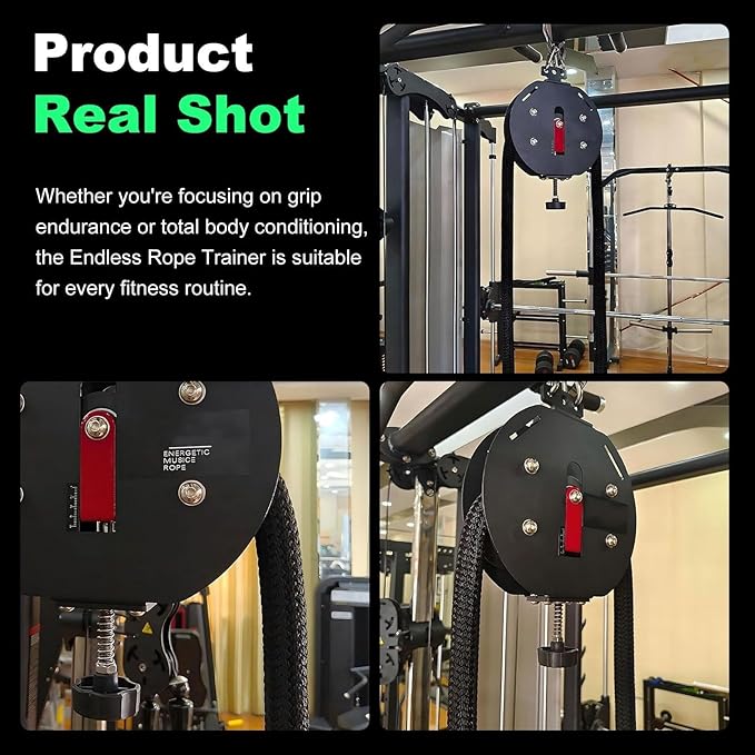 Endless Rope Trainer Machine for Home Gym - Professional Grade, 100K Tested Durability, 20kg Max Resistance. Achieve A Superior HIIT and Strength Training Session