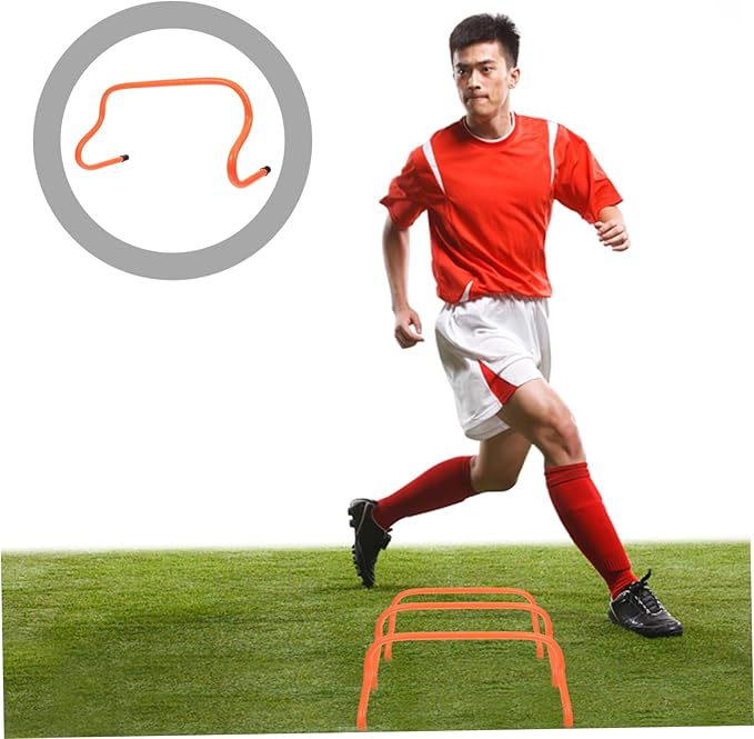 Milisten 5pcs Football Training Hurdle Set Agility Speed Training Hurdles for Soccer Football Baseball Boys and Girls Hand-Foot Coordination Trainer