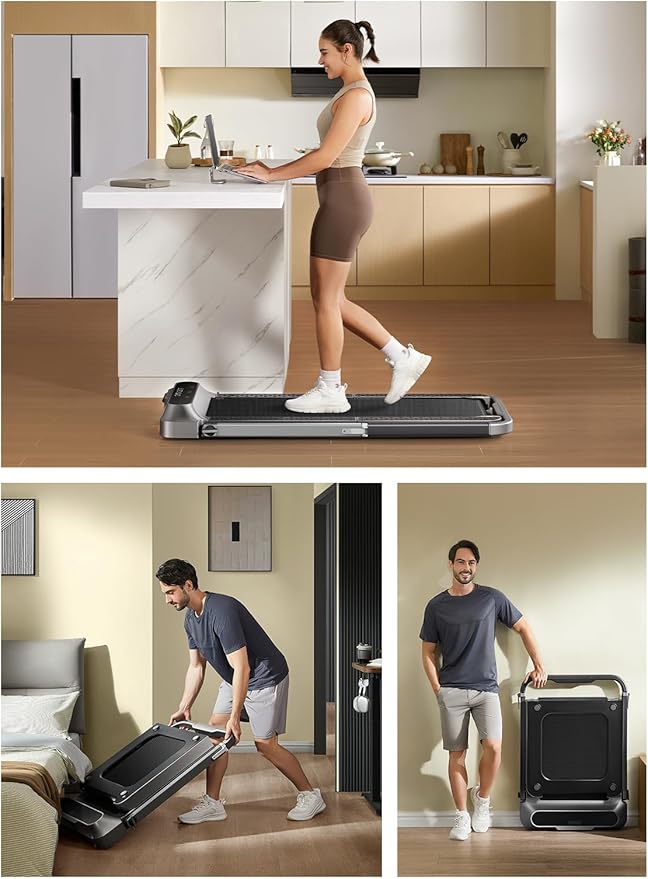 WALKINGPAD Folding Treadmill, 2 in 1 Walking Pad Under Desk Treadmill for Home and Office, Compact Foldable Design with App Control and LED Display