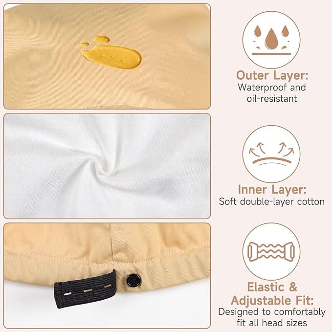 Castor Oil Pack Wrap Overnight Hair Wrap for Sleep Reusable Hair Cap Cover for Treatment of Thinning, Balding, Dry, and Damaged Hair (Oil Not Included)