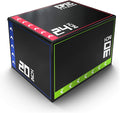 3-in-1 Foam Plyometric Jump Box - High-Density EPE Foam Core - Non-Slip & Easy-to-Clean PVC Leather Cover - Box Height: 20", 24", 30" - For HIIT, MMA, Crossfit, Exercise, Fitness Training