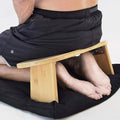 Portable Kneeling Meditation Bench with Foldable Legs, Perfect Kneeling Stool Ergonomic Bamboo Yoga Bench for Extended Practice - Includes Carrying Bag