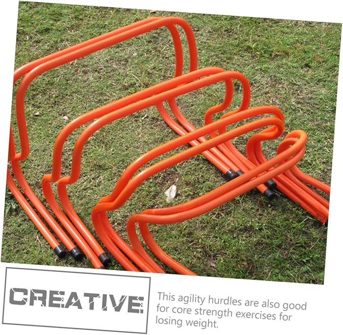 Zerodeko 2pcs 15cm Plastic Wear-Resistant Agility Hurdles for Youth Soccer Speed Training Equipment Exercise Fitness